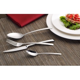 ECHTWERK Avelino Cutlery Set, Silver Edition, 16 Pieces, Cutlery for up to 4 People, 18/10 Stainless Steel, High Gloss, High-Quality Cutlery Set, for Dining Table, Table Decoration for Weddings and