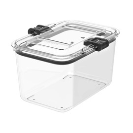 Prepara Latchlok - Contenedor de almacenamiento de alimentos Tritan de 7.8 tazas, juego de 2, transparente