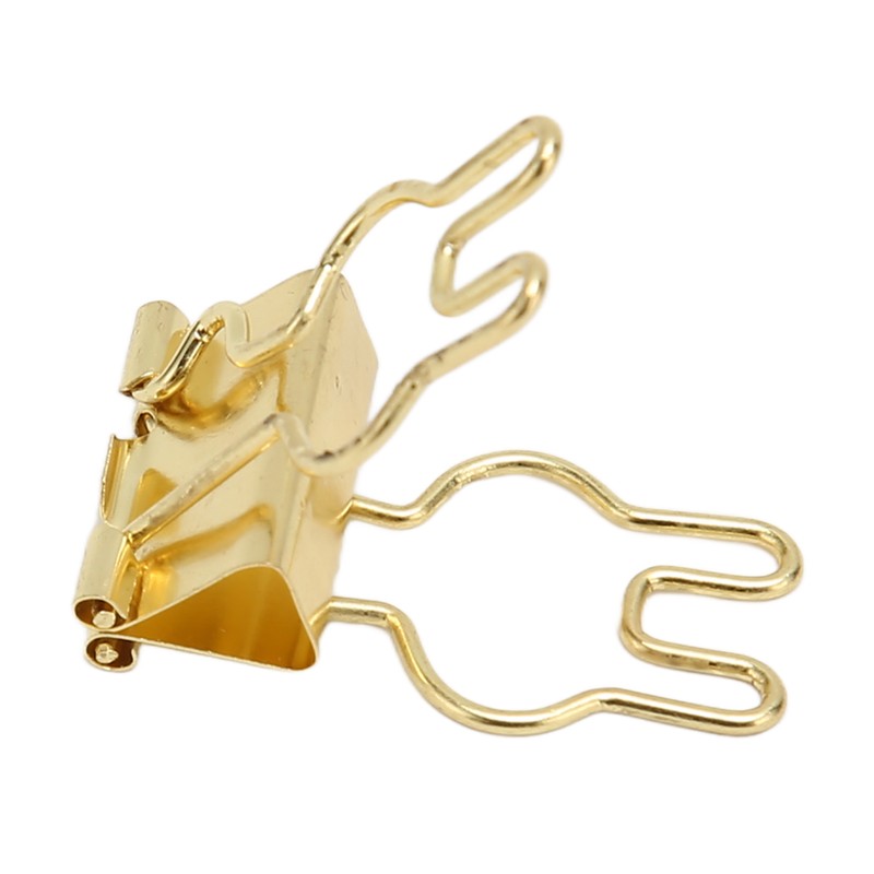 100Pcs Bunny Binder Clips Gold Cute Handle Durable Metal Multifunction