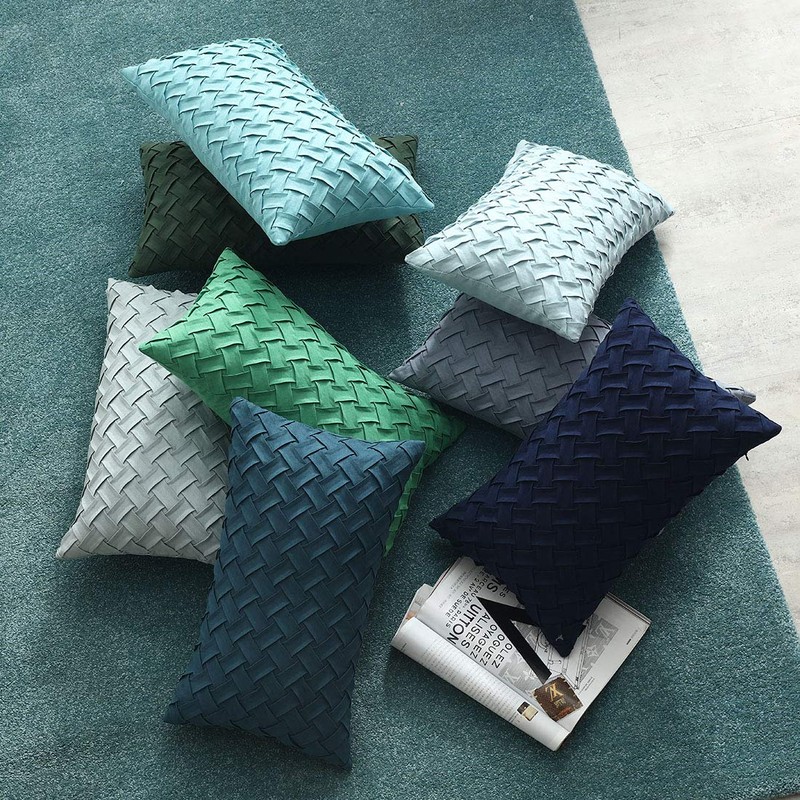 vctops Boho Basket Weave Pattern Decorative Throw Pillow Cover Super