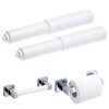 2 Pack Toilet Paper Holder - Universal Plastic Spring Loaded