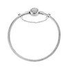 GNOCE Charm Bracelet With Safety Chain Stainless Steel Snake Chain