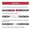 HARFINGTON 4pcs Bicycle Missing Link Half-Link Reusable Steel Bicycle Chain