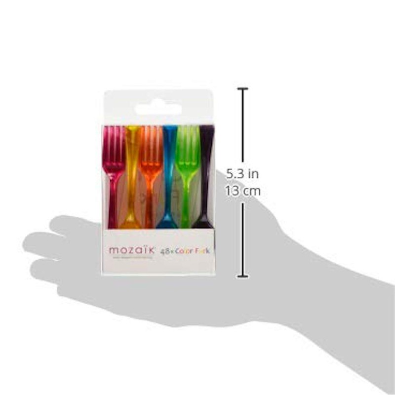 Arm Company Mozaik MZMMTFMX48 Colorful Mini Forks, Green/Blue/Orange/Yellow/Pink/Purple, 3.9 inches