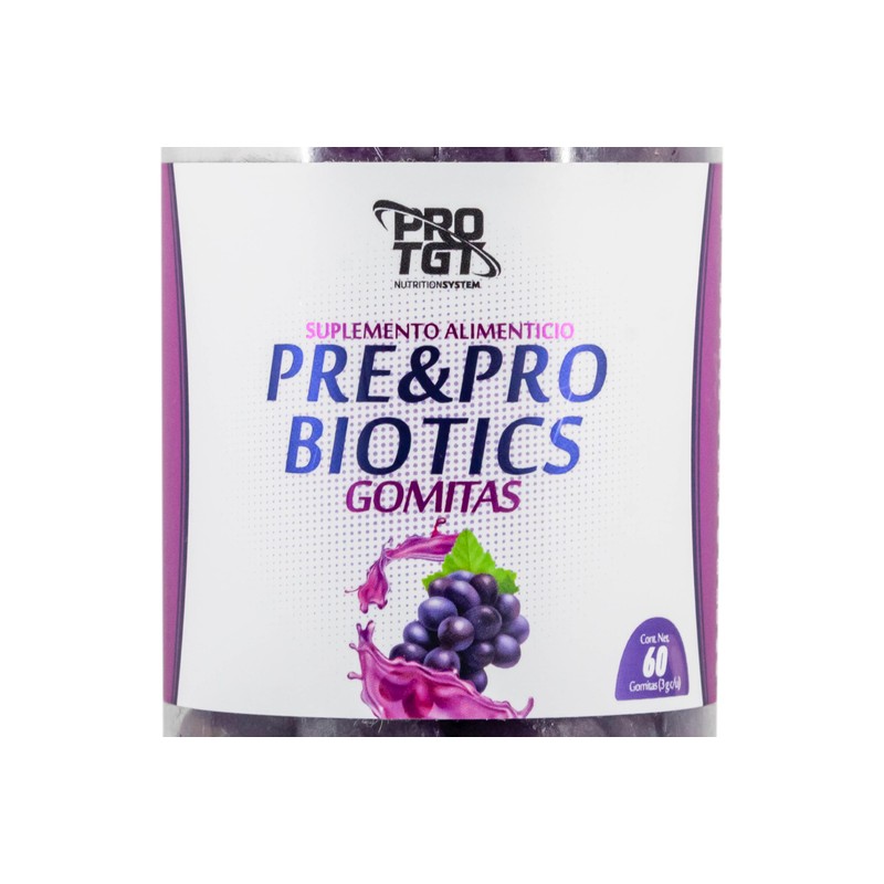 Prebioticos y Probioticos 60 gomitas Pre&Probiotics PROTGT