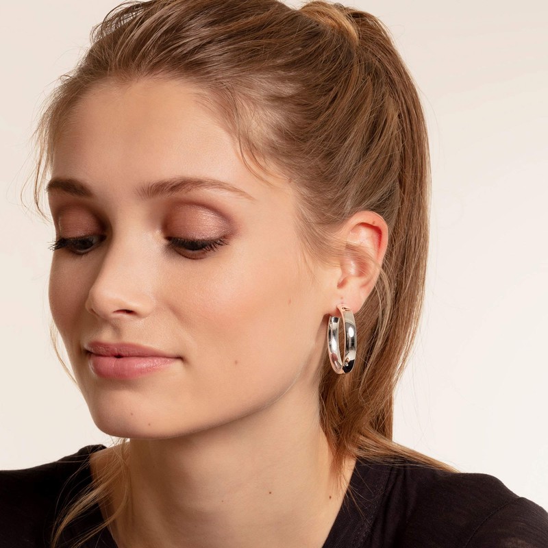 THOMAS SABO Women hoop earrings classic medium 925 Sterling Silver