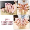 Healeved Chic Marble Nail Art Accessories 24pcs Full Cover Fake