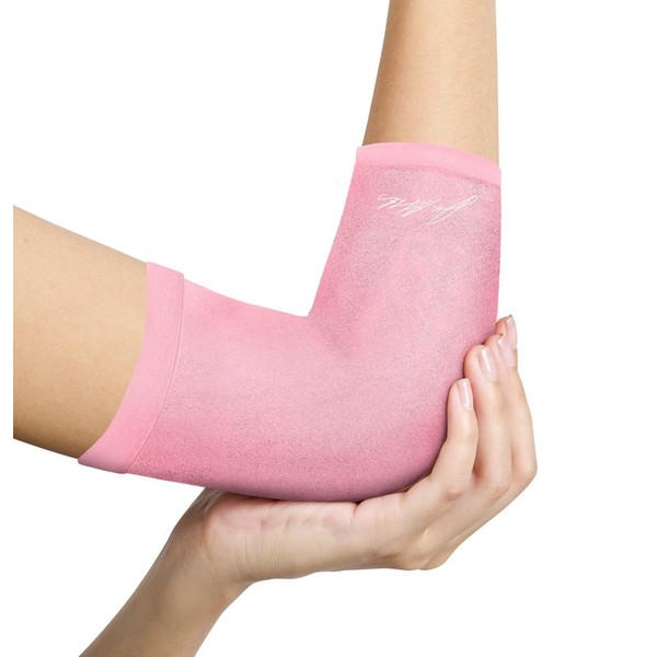 Doctor Developed Ladies Pink Elbow Compression Sleeve for Women and Doctor Written Handbook- relief from Tennis/Golfers Elbow & Other Elbow Conditions - Excellent Customer Support (Small)
