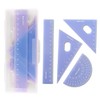 Jelly Color, 4-Piece Triangle Ruler, Triangular Funnel Set, Mathematical Geometric