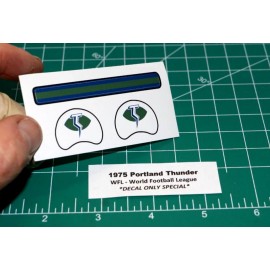 1975 WFL Portland Thunder Football Gumball Helmets *DIECUT DECALS ONLY* World