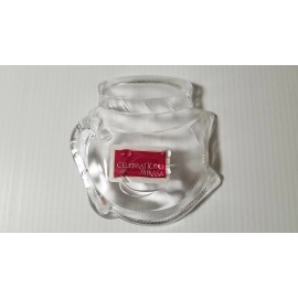 Mikasa Holiday Collection Clear Glass Snowman 5.5" Candy Dish Christmas Party