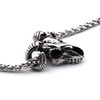 GUNGNEER Stainless Steel Ram Skull Pendant Necklace Cool Satanic Devil