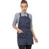 Chef Works Men's Largo Short Bib Apron, Blue, 25"L x