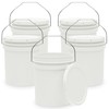5-Gallon White Bucket Pail Container with Lid | Heavy-Duty 90MIL