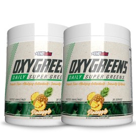 OxyGreens Twin Pack – 2 x Daily Super Greens (30 Serves Each) by EHPlabs | Gut Health, Immunity & Wellness Support | Natural Flavor & Easy Mixing
