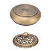Antique Incense Burner Brass Holder with Lid Fireproof Cotton Interior