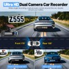 Dash Cam Front and Rear 4K+1080P, Built-in WiFi Dual Car