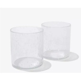 Magenta Citrine Atlas Collection Set of 2 Cocktail Glasses New In Box