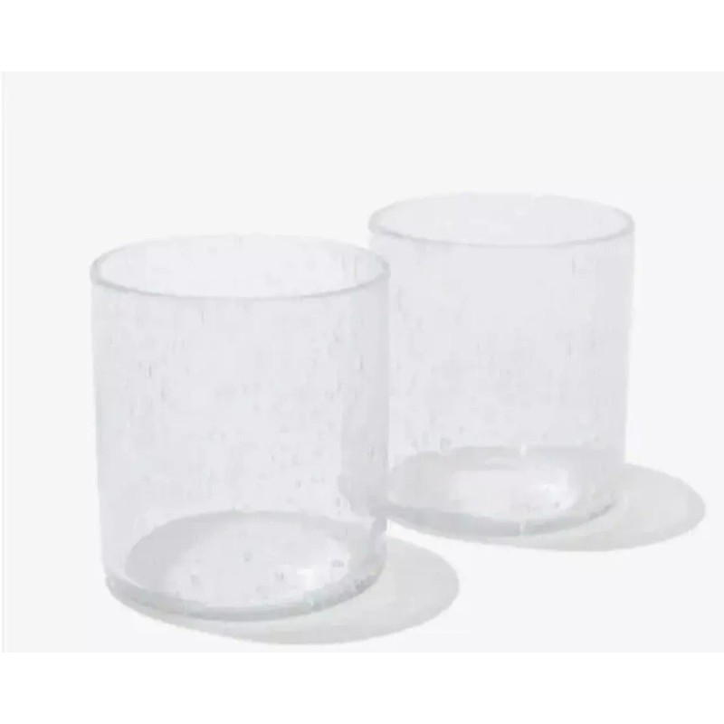 Magenta Citrine Atlas Collection Set of 2 Cocktail Glasses New