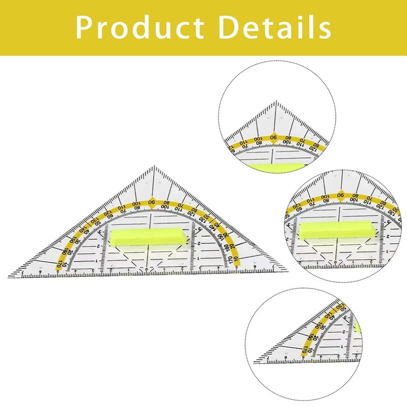 Set Square with Handle Set Square Flexible Set of 4