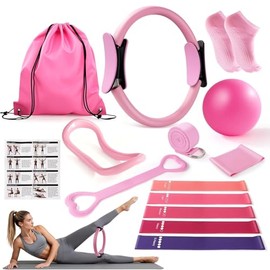 Kit Pilates Casa, Versátil Equipo de Pilate, 13 en 1 Juego de Pilates, Pilate Kit Básico para Principiantes, Juegos de Equipos de Fitness para el Hoga