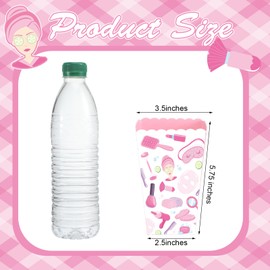 Gueevin 24 Pcs Spa Party Popcorn Boxes Pink Makeup, Sleepover, Pajama Theme Birthday Cardboard Container Box for Party Favor Popcorn Treat Snack Gift