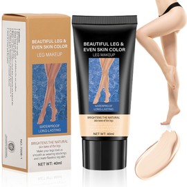 Bein Make Up Wasserfest, Grundierung für Körper Concealer Make up, Ebenmäßiger Hautton, Tattoo Abdeckung, Wasserfestes Make-Up Abdeckcreme Für Krampfadern (01# Hellglanz, Einheitsgröße)