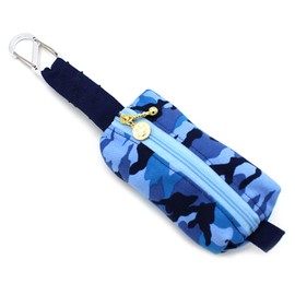Made in Japan Golf Ball Case with Carabiner Tee Case Golf Equipment Nico-chan Handcrafted for Women Men Accessories glf01, camouflage blue
