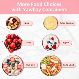 Yawbay 3Pack(18oz/10oz/5.5oz) Stainless Steel Snack Containers for Adults with Silicone Lids,Stackable Easy Open Leak Proof Snack Lunch Containers Boxes for Office,Picnic(Yellow Lid)