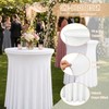 2 Packs Round Spandex Cocktail Table Skirt 32"x 43" Spandex