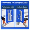 Racewill 8" Boat Trailer Vertical Bunk Bracket for Carpeted Guide