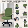 NeColorLife 4PCS Office Chair Cover Set,Desk Chair Slipcover,Matcha Green