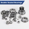 M METERXITY 2-Pack F6801-2RS Flanged Ball Bearing, 12 x 21