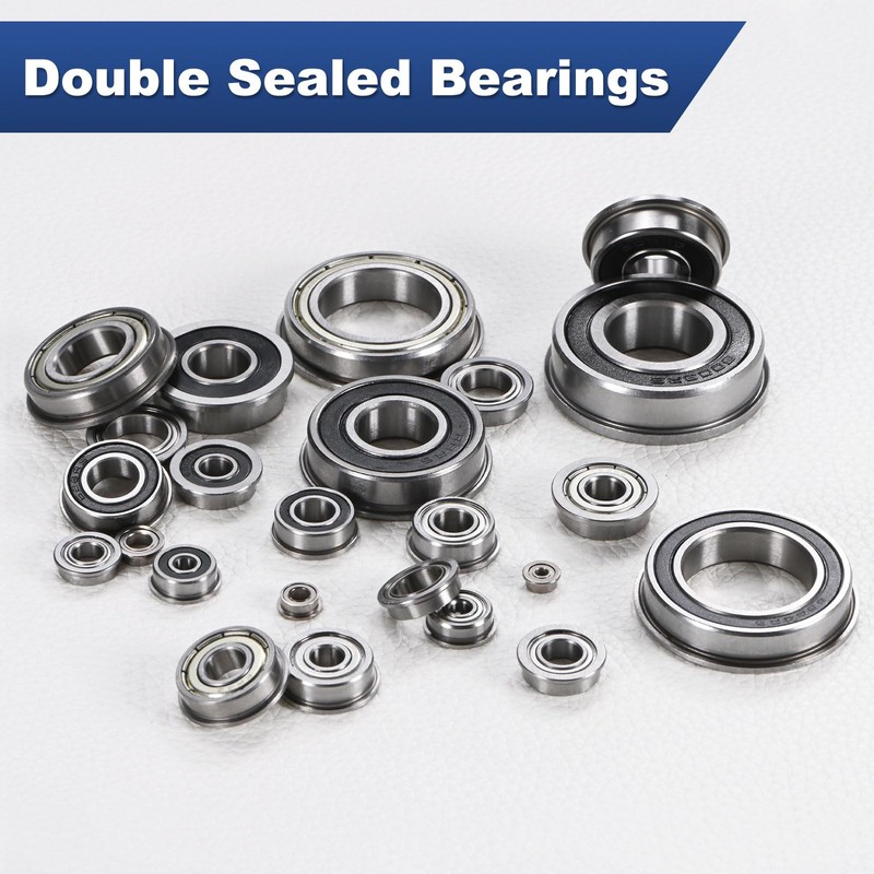 M METERXITY 2-Pack F6801-2RS Flanged Ball Bearing, 12 x 21