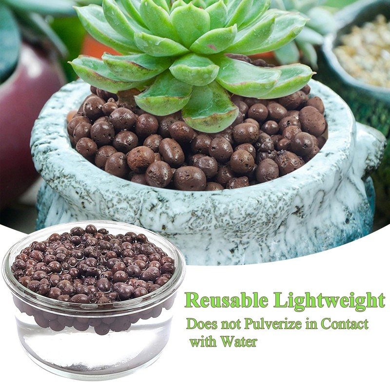 FANTIAN 2 lbs Clay Pebbles for Plants, 8-12 mm Leca