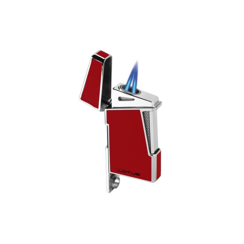Lotus Apollo Cigar Lighter with Double Wind-Resistant Torch Flames, All