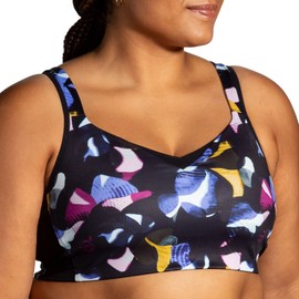 Brooks Drive Convertible Run Bra Asphalt, Quick floral print