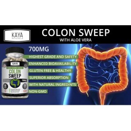 Colon Cleanse 700mg (60 Cápsulas) Limpieza Colon Hecho Usa Sabor Sin sabor