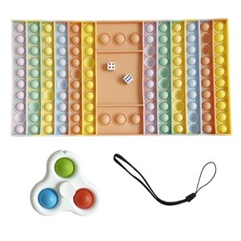 Stress Reliever Toy Popular Double Sided Flip Squeeze Toy, Hand Top Spinner, Game Board, Creative Gameplay, Bubble Board, Squeeze Toy, Push Pop Fidget Toy Push Pop Pop, Bubble Sensation, Decompression Goods, Stress Relief, Intelligence Development, Washa