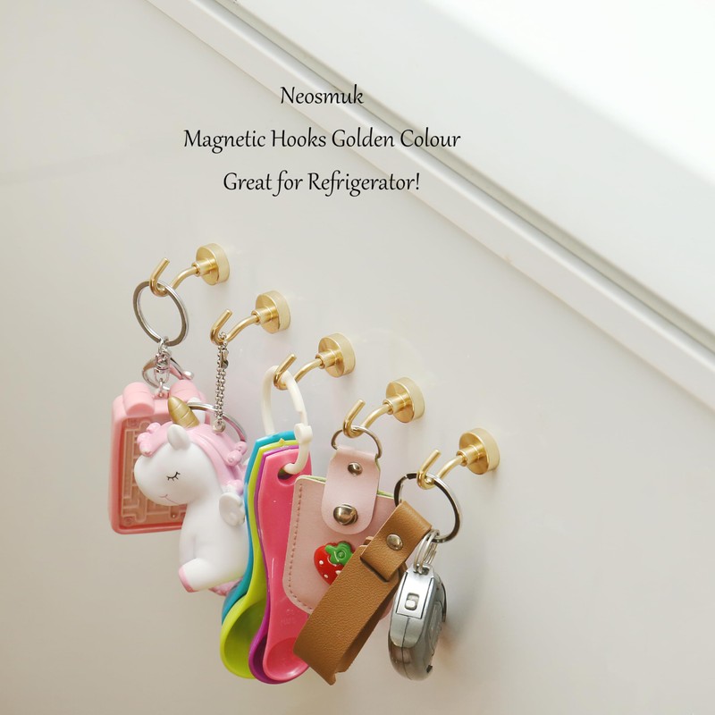 Neosmuk Magnetic Hooks,30lb+ Heavy Duty Earth Magnets with Hook for