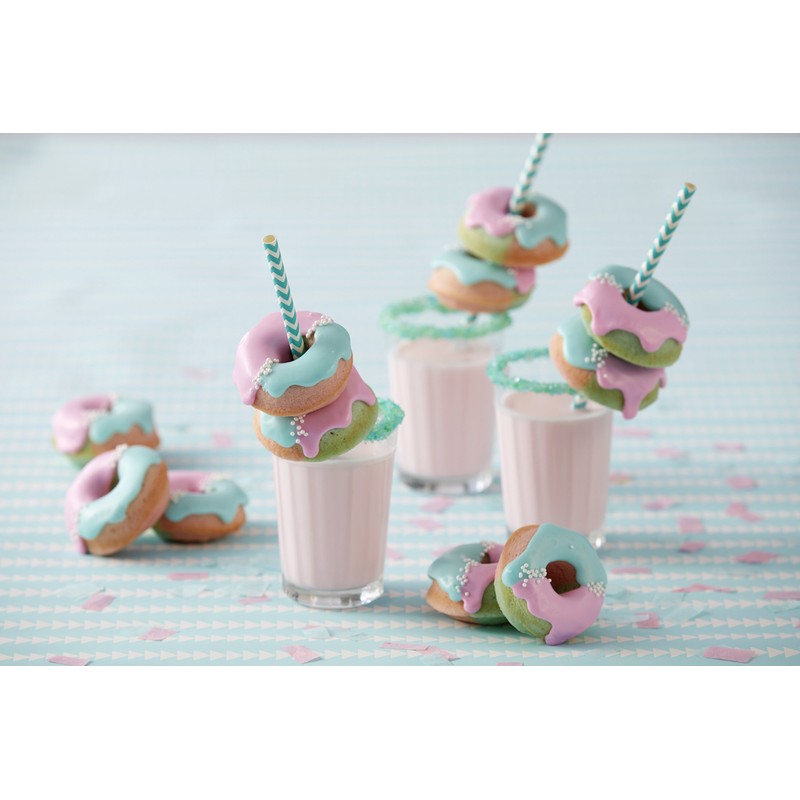 Wilton 2105-2390 Molde para hornear donas, antiadherente, 12 cavidades