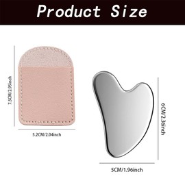 Gua Sha Facial Tools, Stainless Steel Metal Scraping Board, Smooth Durable Metal Face Massage Tools, Reduce Puffiness, Facial Care, Chin Shaping, Gua Sha Scraper for Slimmer Face and Contouring