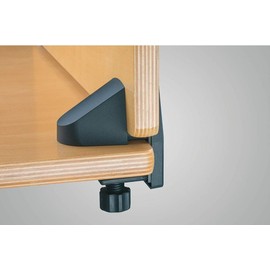 Gedotec Plastic Panel Attachment | 1 Piece - Mounting Clamp for Privacy Screen & Dividers | Black Panel Holder | Suitable for Panel Thickness 15-34mm | Can be Used for Desks