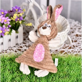 Tau Trading Cute Plush Squeak and Crackle Dog Toy - Bunny