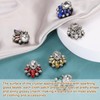 sourcing map 6Pcs Handmade Beaded Patches, Glass Crystal Rhinestone Appliques