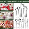 68 Pieces Silverware Set with Serving Utensils Set, CEKEE Stainless