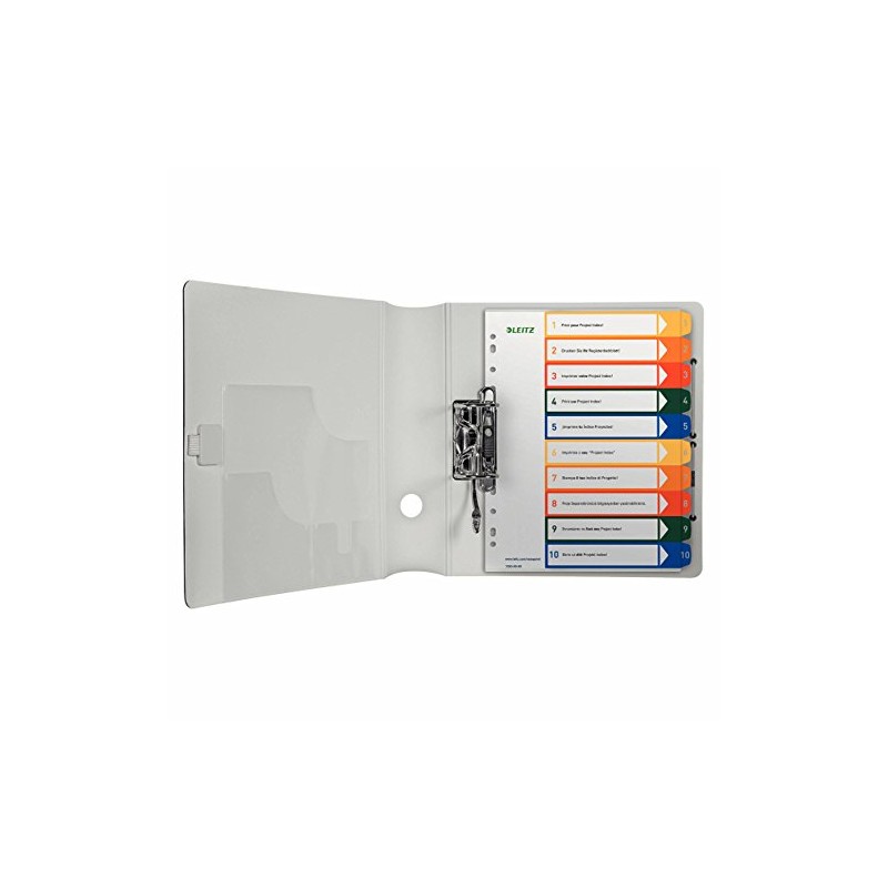 Leitz 12930000 Index Dividers Polypropylene 1-10 A4 Multi-Coloured Pack of