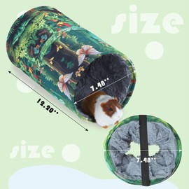 IBWell Cute Forest Guinea Pig Hideout Tunnel Bunny Tunnel Guinea Pig Tunnels and Tubes Hamster Tunnel Soft Tunnel