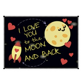 Cleaning Cloth for Glasses I Love You to the Moon Gift / Microfibre Cleaning Cloth with Choice of Image / Photo Text