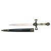 Amont Medieval Dagger 13747-1 Bronze Knob, White Handle with Black
